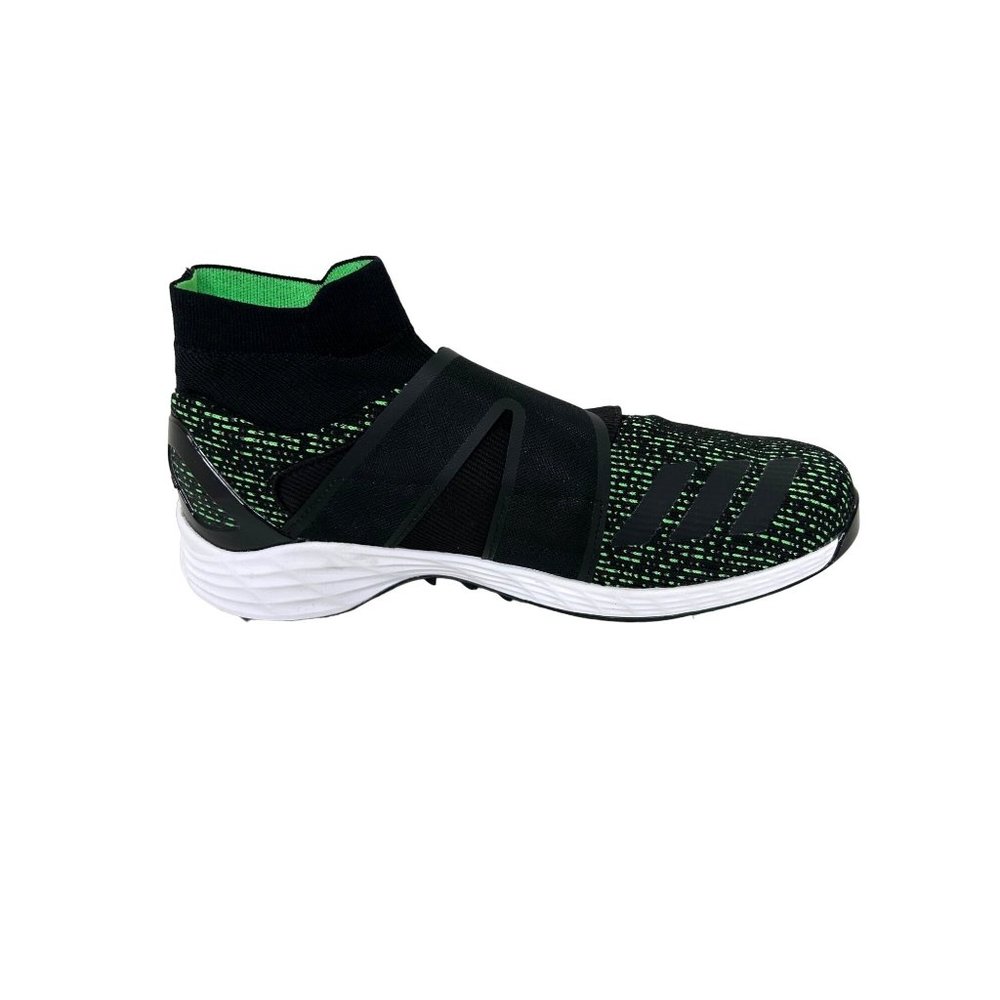 Adidas Men’s BOA Golf Shoes 9.5 Black Green Triple Bar Logo Boost Spike Outsole